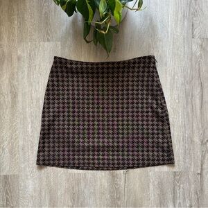 Vintage y2k Express Brown & Black Houndstooth Mini
